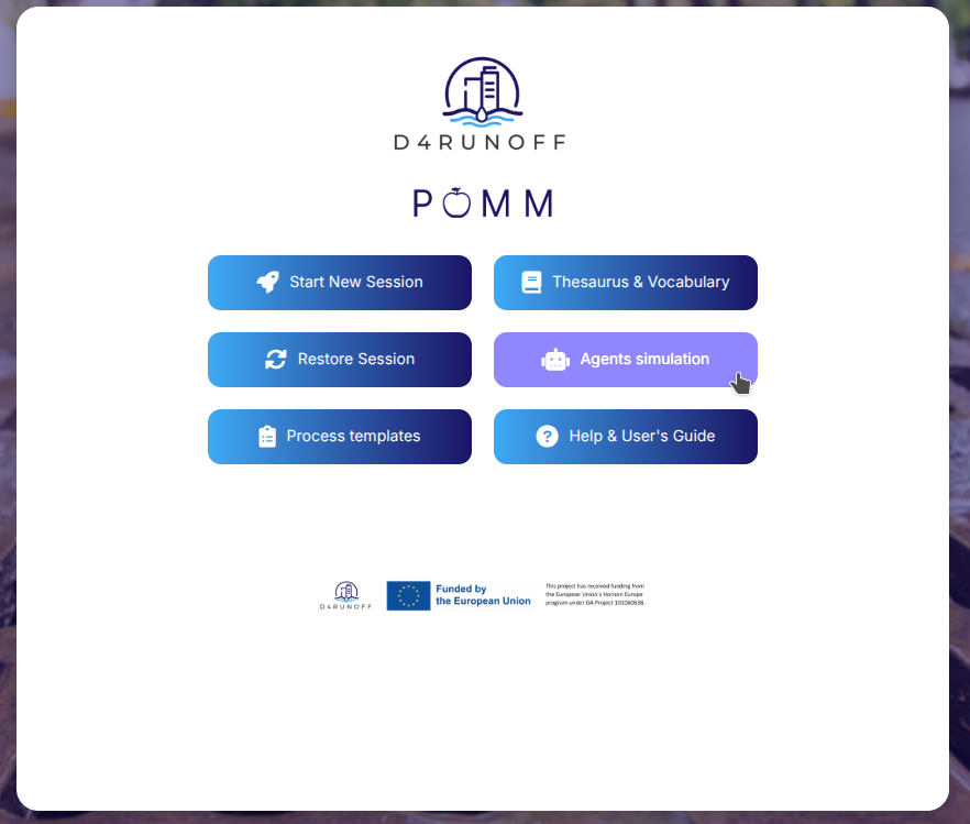 Fig. 049 - Agent Simulation Main menu