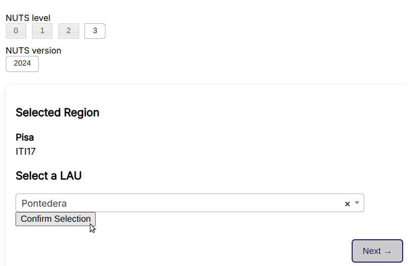 Fig. 014 - Confirm LAU selection