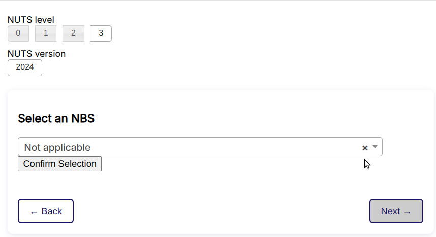 Fig. 016 - NBS selection menu
