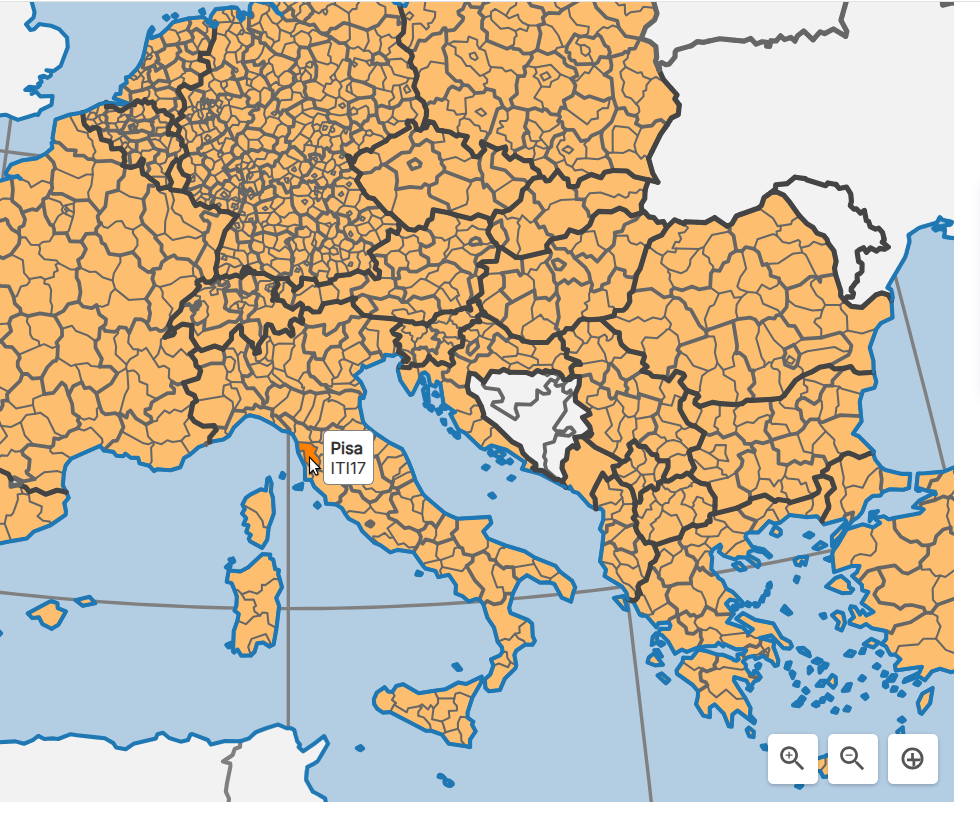 Fig. 12 - Zooming of NUTS level map