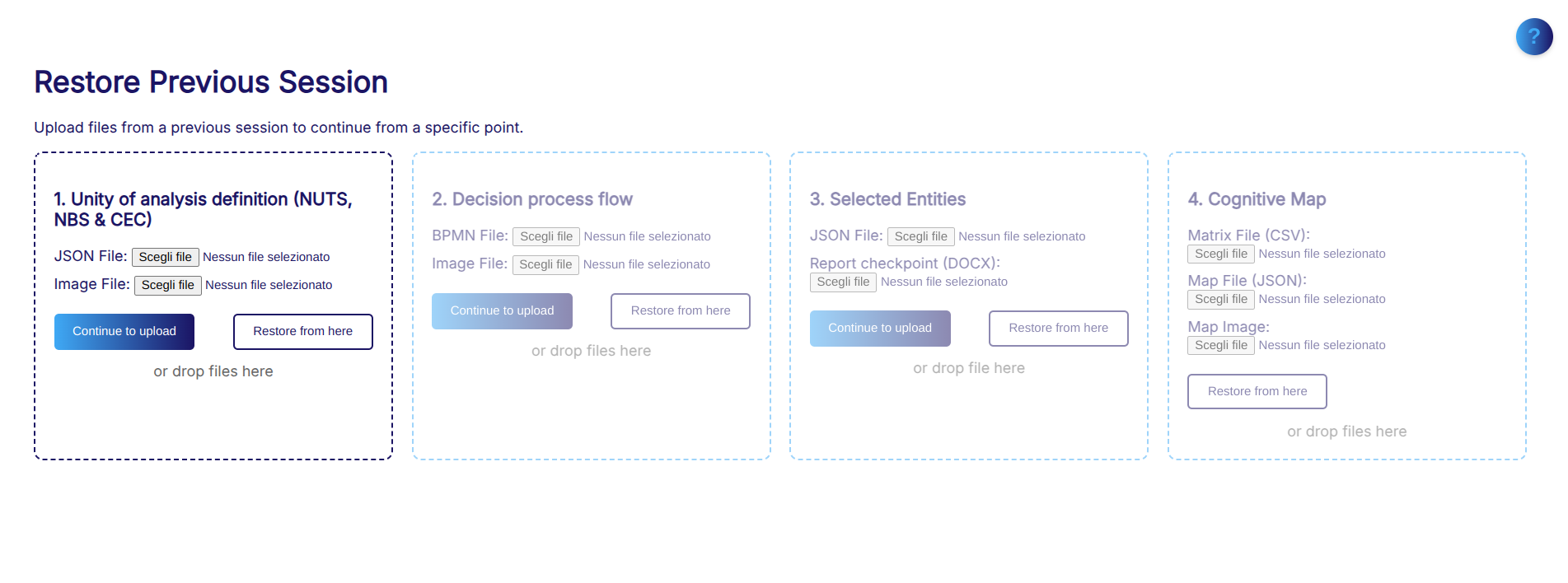 Fig. 041 - Restore network modelling session from Intermediate Report & files