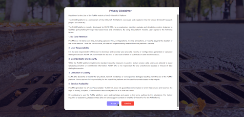 Fig. 1 - PoMM Privacy Disclaimer Acceptance