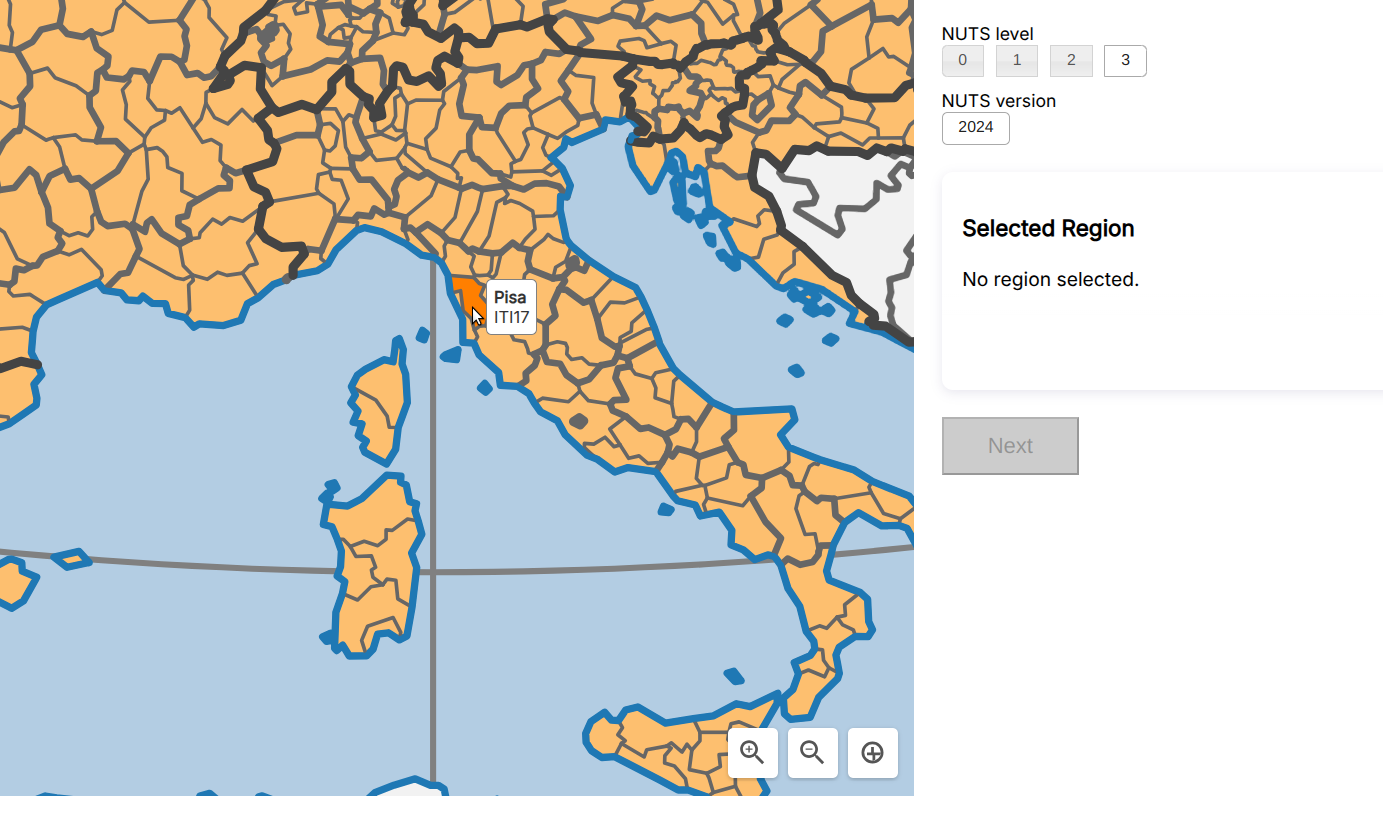 Fig. 012 - Zooming of NUTS level map