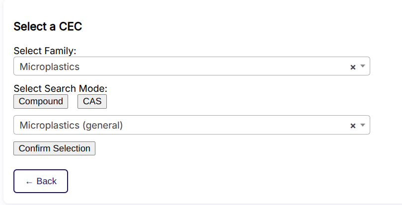 Fig. 20 - CECs family selection