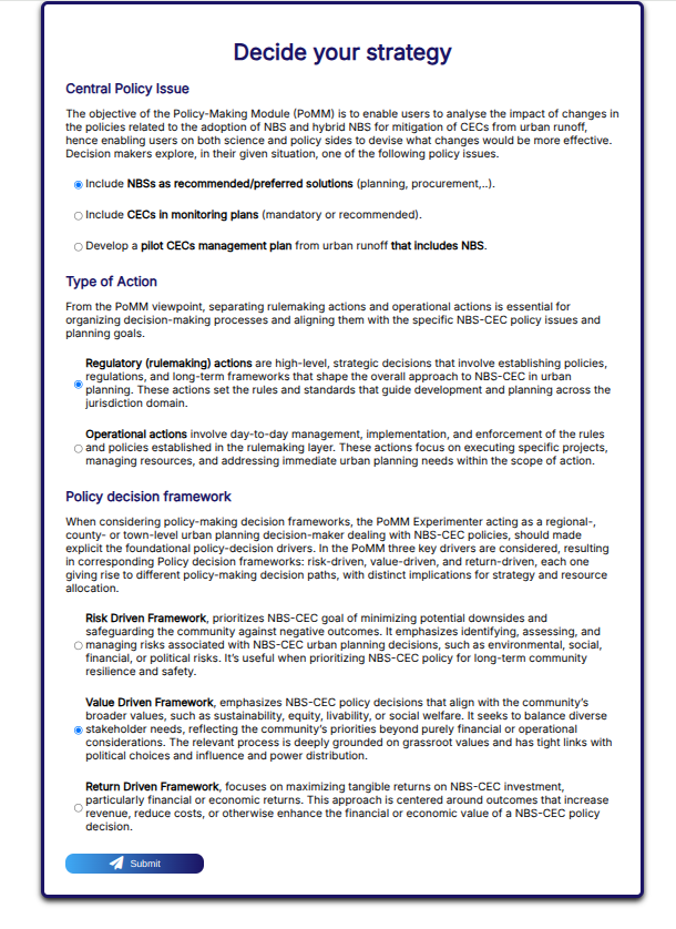 Fig. 27 - Template survey: choose your strategy